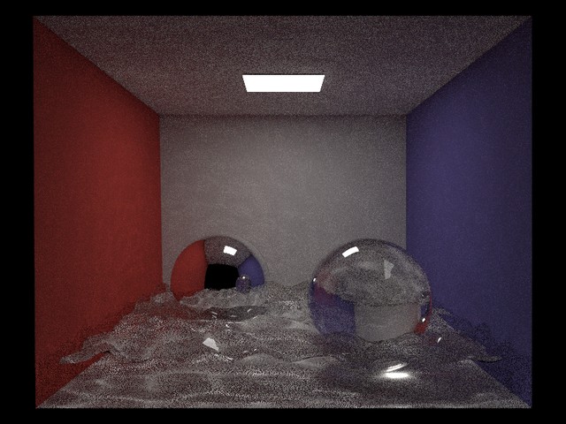 Caustic scene without adaptive sampling