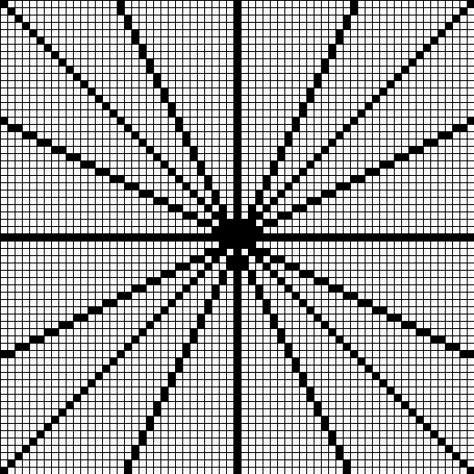 GPU rasterized lines at different orientations